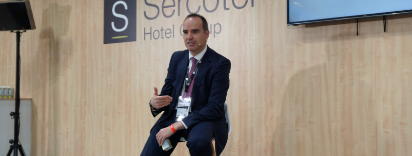 José Rodríguez, CEO de Sercotel Hotel Group, durante la rueda de prensa celebrada en Fitur